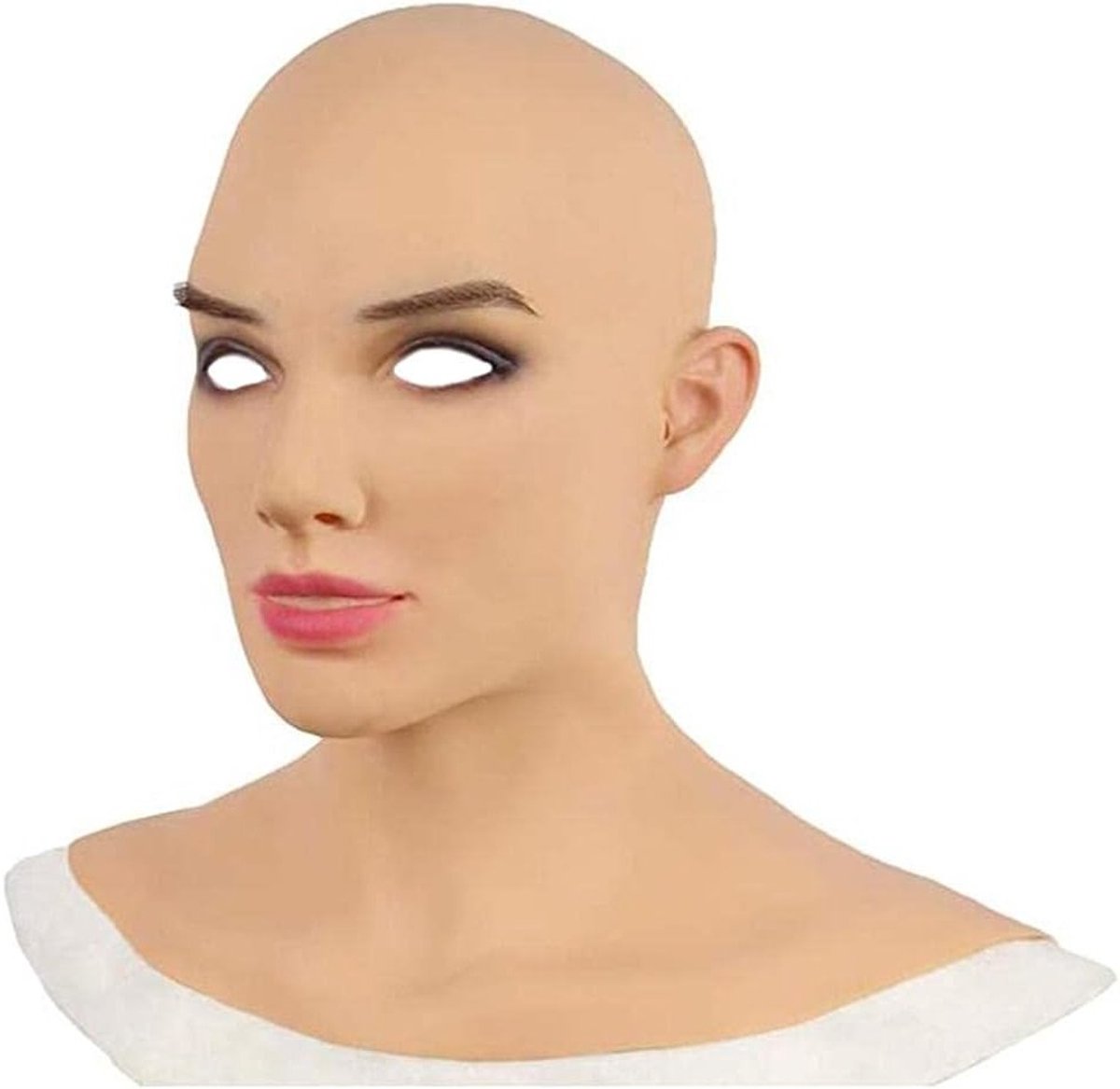 Realistische Siliconen Kappen met Hoofden en Gezichtsmake-up voor Crossdressers, Cosplay en Halloween Kostuums, Perfect voor Drag Queens en Transgenders