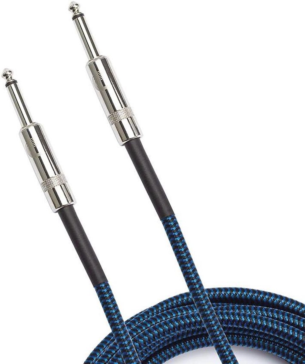 Instrumentenkabel - Gitaarkabel Muziek - Muziek Maken - Nylon Omvlechting - 3 meter - Blauw
