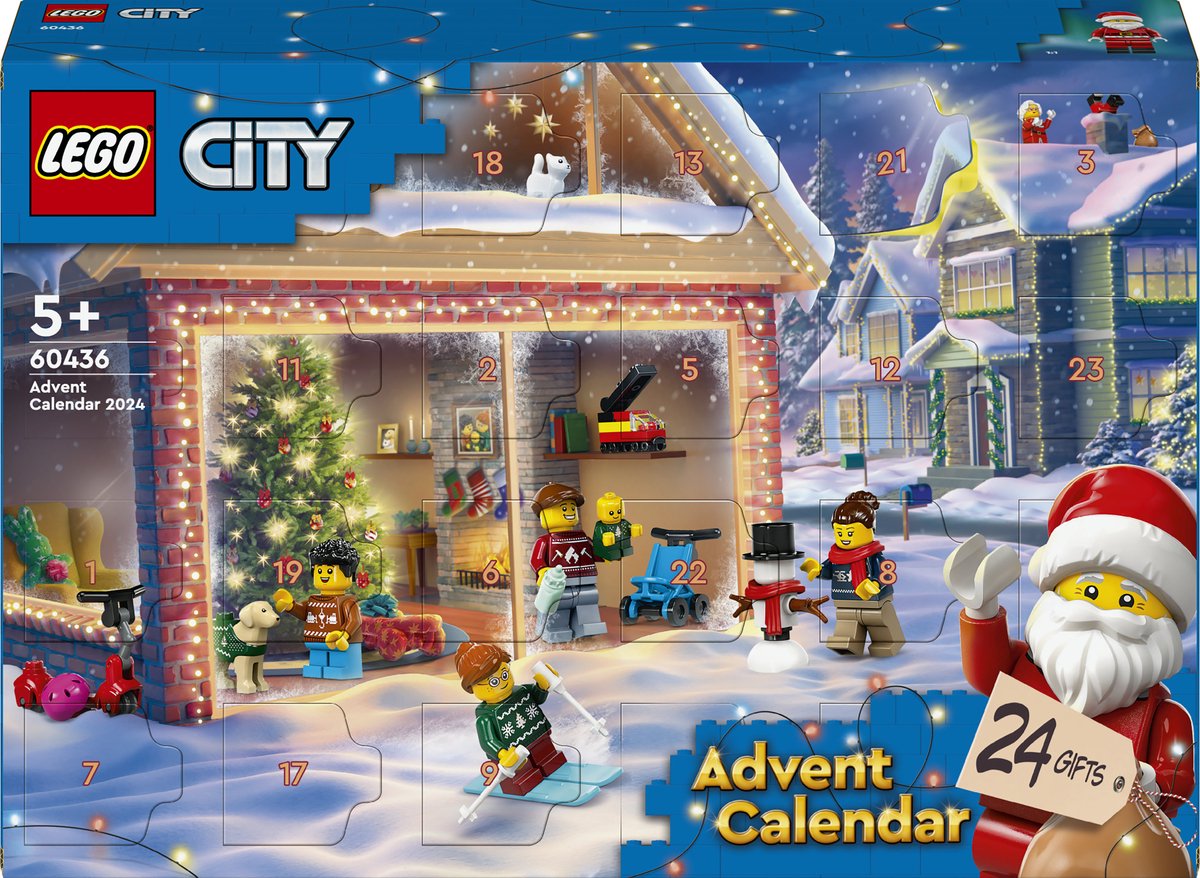 Bol.com LEGO City - Adventskalender 2024 - 60436 aanbieding