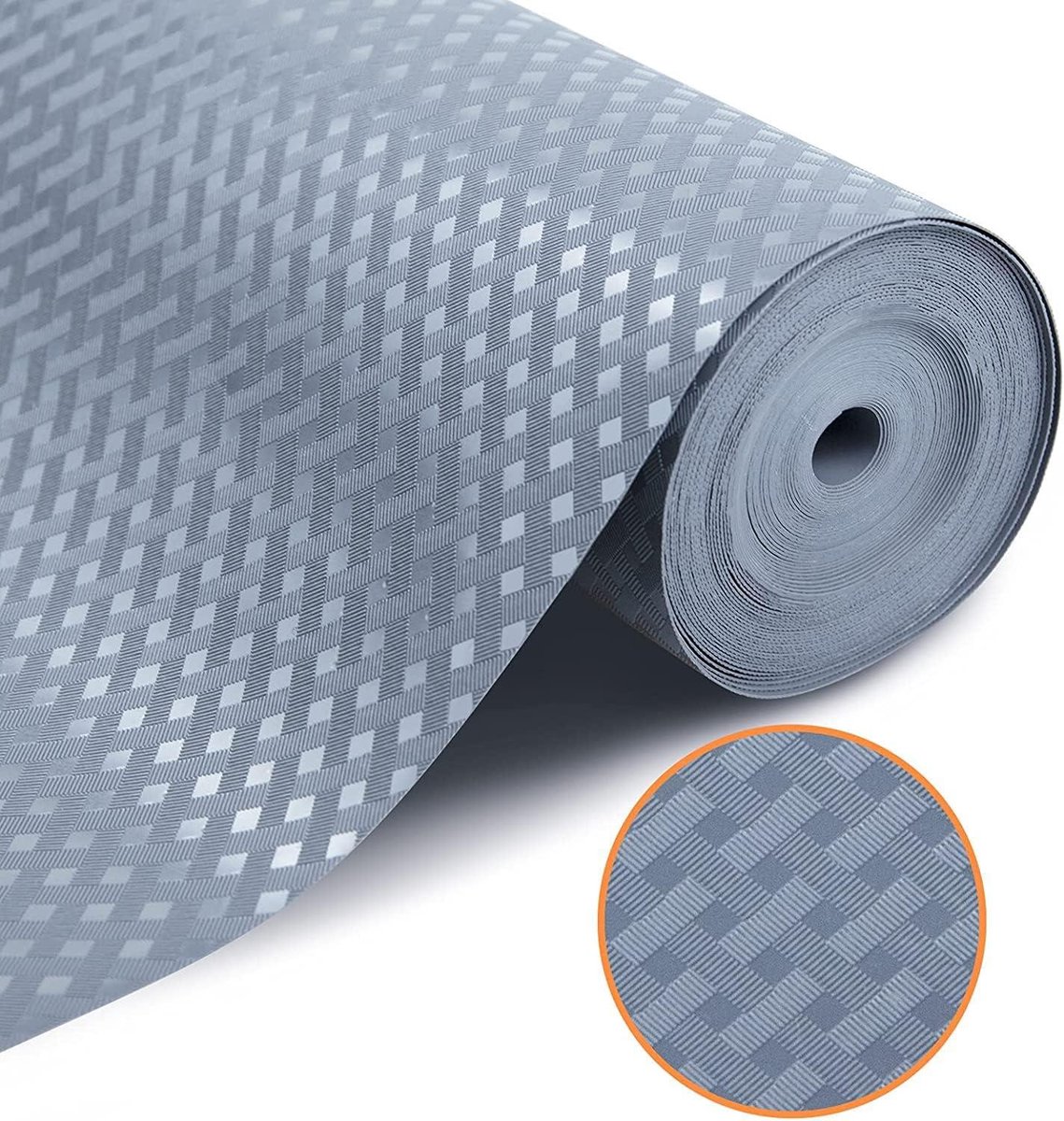 Lades en Planken Bekleding - Keukenmatten Koelkast - Keuken Organiseren - Waterproof Anti-slip - 40x300cm - Grijs