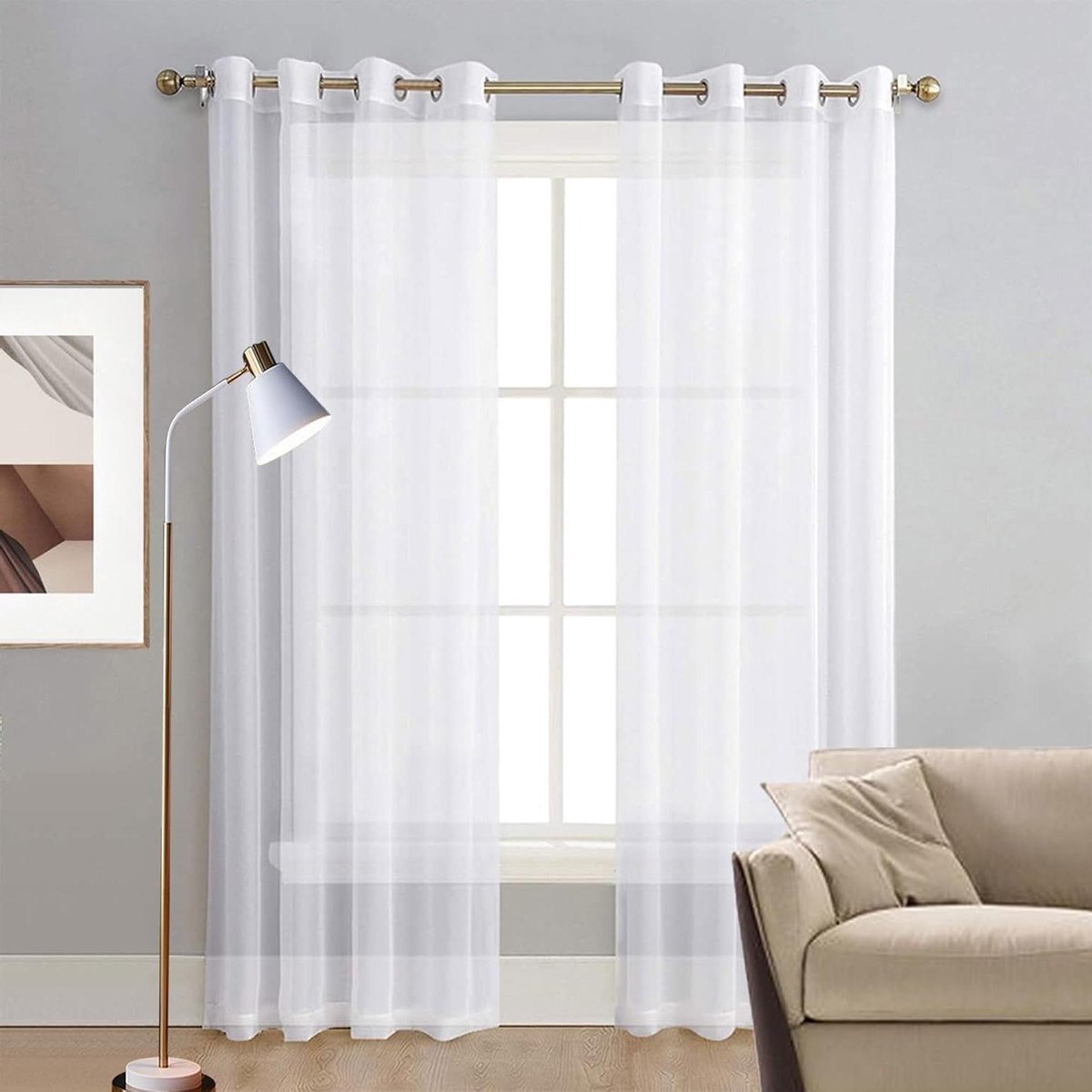Verduisterende Gordijnen - Isolerende Raambekleding - Privacy Creëren - Warmte- en Koudebescherming - 175 x 245 cm - Wit