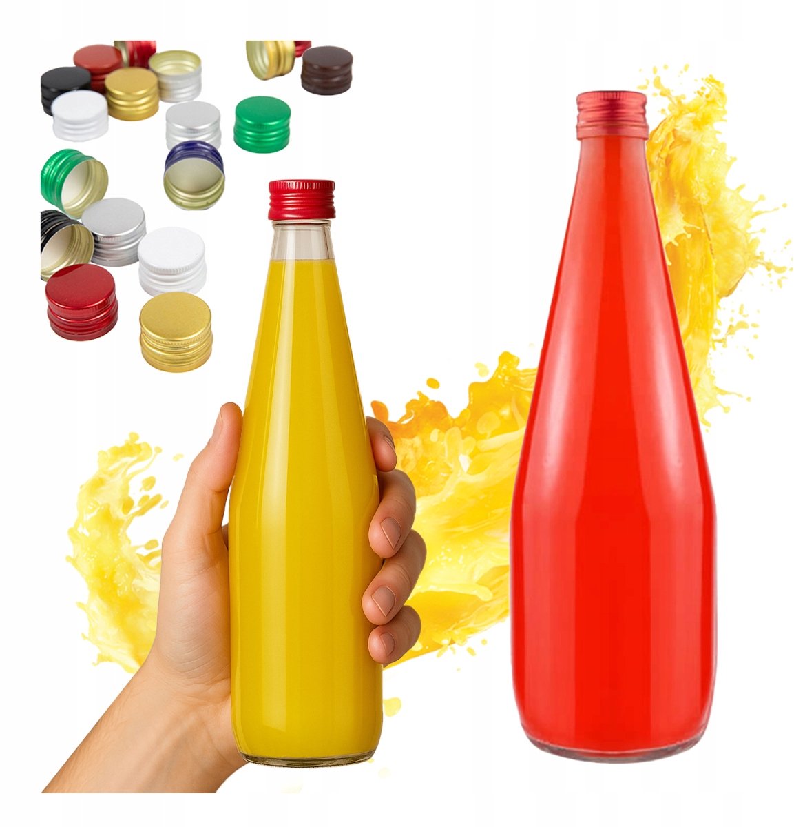 Bimberek KROPLA - Glazen Fles - 700ml - Aluminium Dop - Moderne Vorm