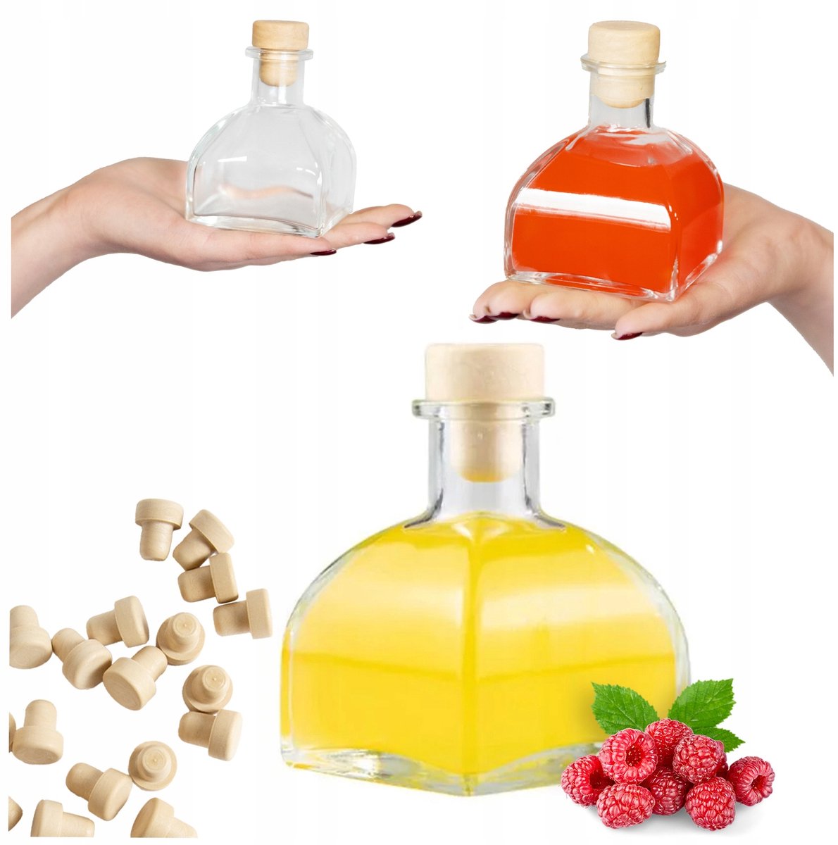 Bimberek Elsa Serie - Glazen Fles - 170ml - Naalijke - Grzybek Kurk