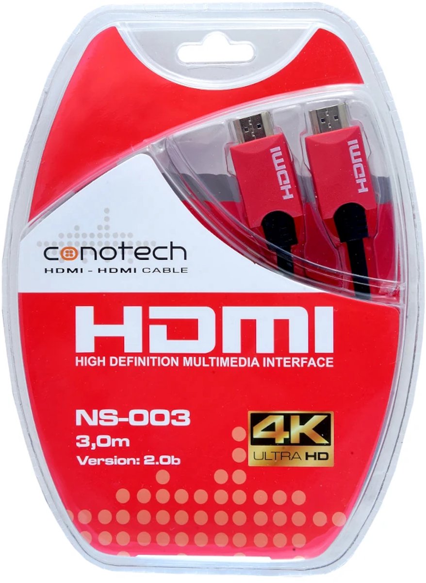 Conotech HDMI 2.0b - Kabel - 3m - 4K - Ethernet