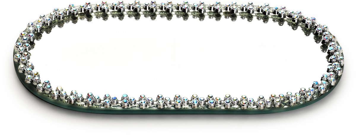 Mondex Margot Serie - Decoratieve Onderzetter - Zilverkleurig - Ronde Vorm - Lustrinzet