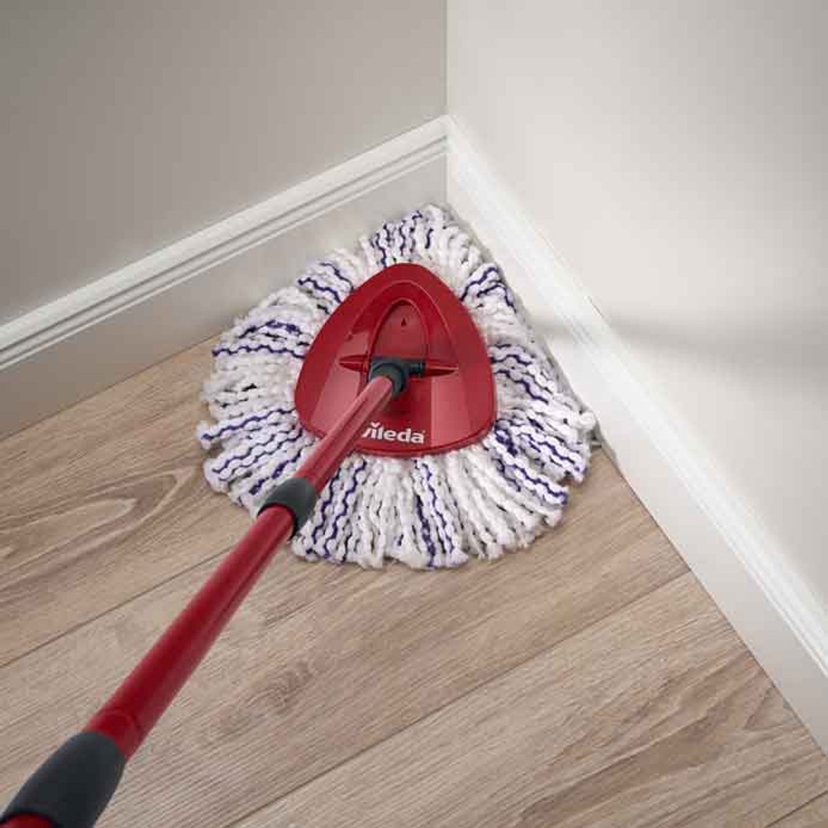 Vileda Stijl Chenille Vloerwissersysteem- Dweil Met Handvat 3d Microvezel   Red