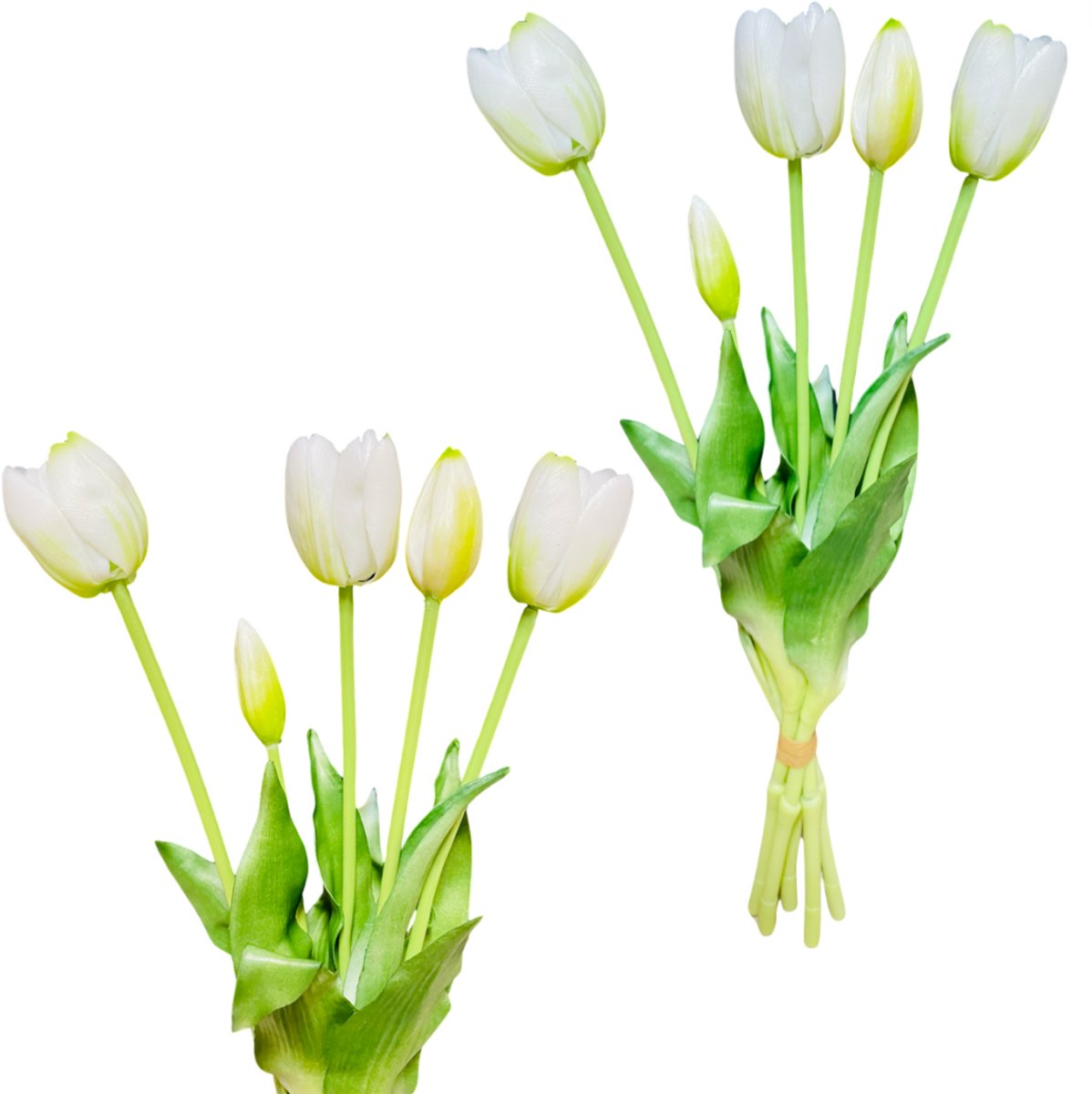 Inspiruj Real Touch Tulpenboeket - Wit - 39 cm