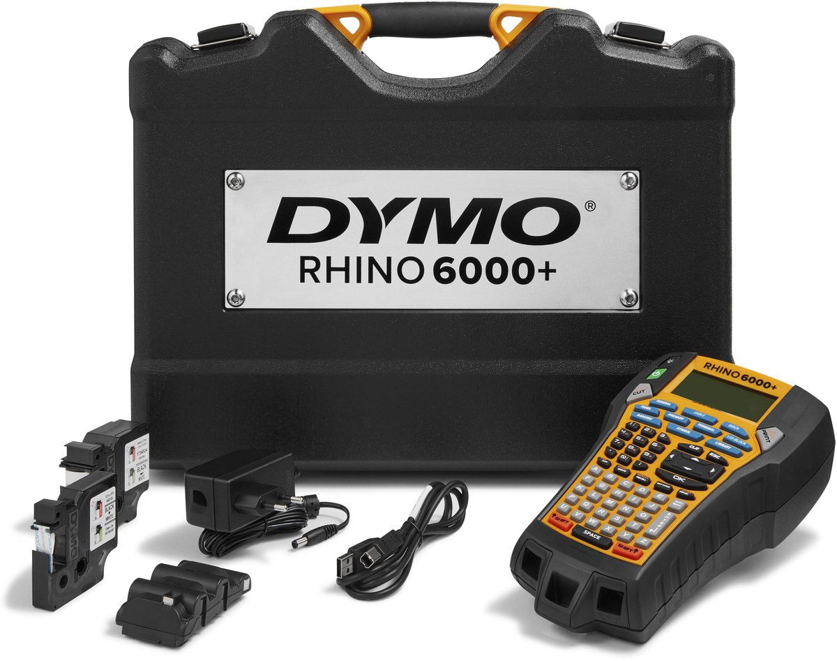 DYMO Rhino 6000+ Industriële labelmaker in harde kofferset | Labelprinter boordevol functies met PC-aansluiting - afbeelding 1