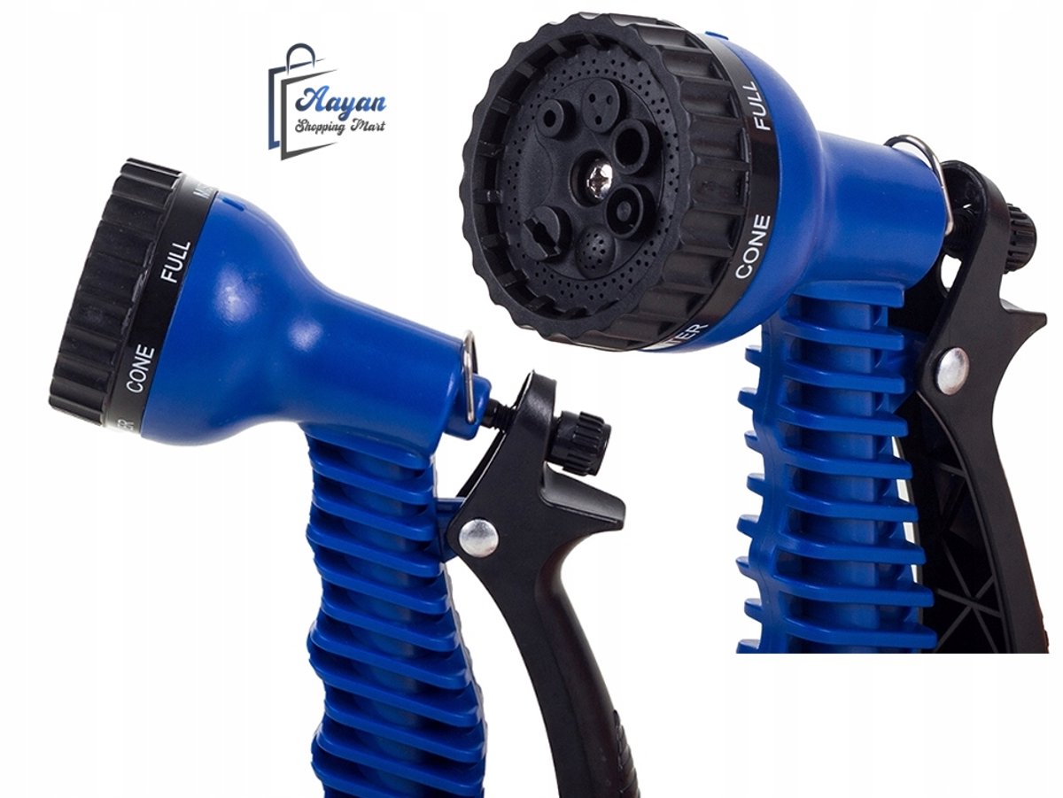 Uittrekbare Tuinslang 20-60m met 7-in-1 Spuitpistool – blauw - tuinslang gardena - Hoge Druk tuinslanghaspel - tuinslang koppelingen – Lichtgewicht & Knikvrij – 07762