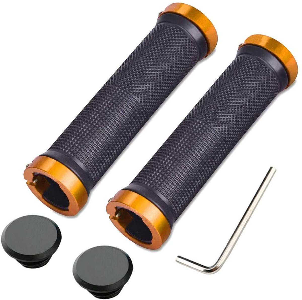 ONF3 - Stuurgrepen - Antislip rubberen handgrepen - Ergonomisch design - Zwart - MTB-handgrepen - Duurzaam en comfortabel - Geschikt voor mounta...