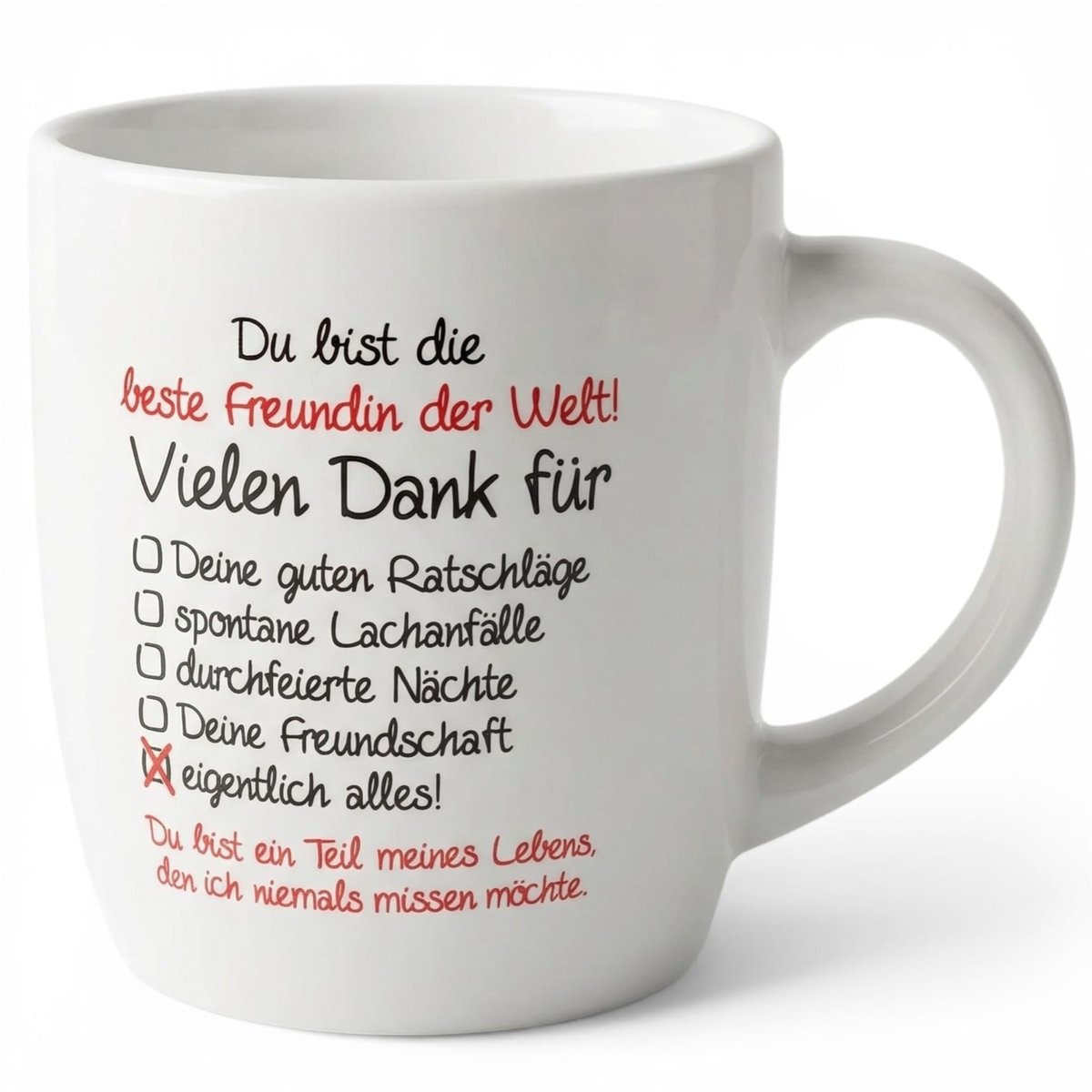 VT Goods - Mok koffiemok theekopje - beste vriendin - keramiek - 250 ml - cadeau-idee voor elke gelegenheid - ideaal voor koffie en thee