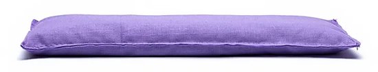 Oogkussen van biologisch katoen van Yogi & Yogini, gevuld met rijk geurende lavendel en lijnzaad, in de kleur violet, 140 gram van Yogi & Yogini — afbeelding 2