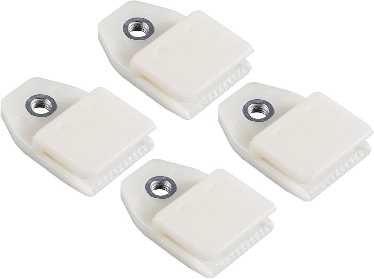 Bevestigingsclips Glas - Raam Clips - Auto Reparatie - Universele Pasvorm - 4.4x2.9x1.2cm - Wit