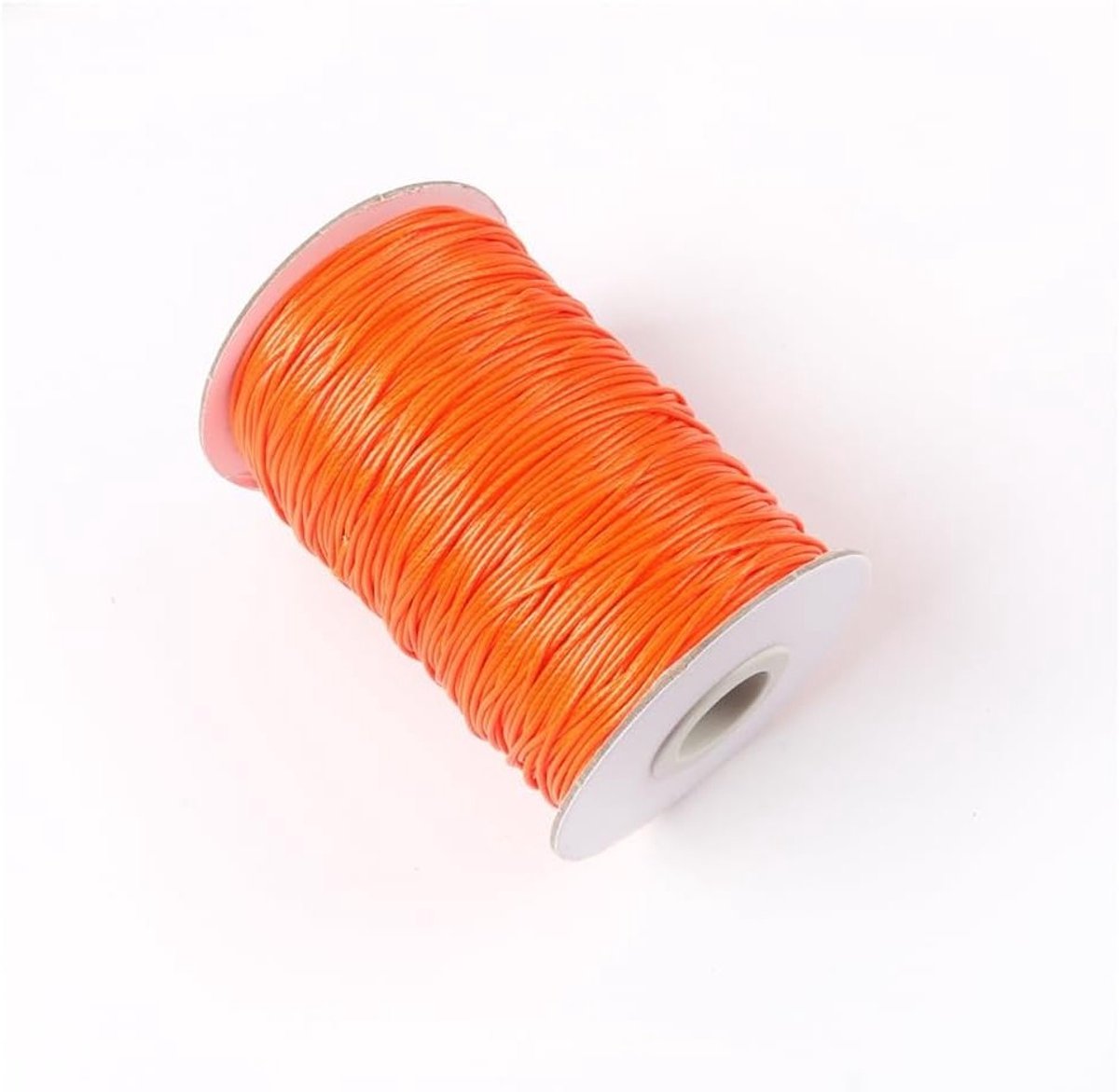 20 meter gewaxed katoenen koord voor sieraden maken, DIY knutselprojecten, armbanden en kettingen, oranje, 1 mm dik