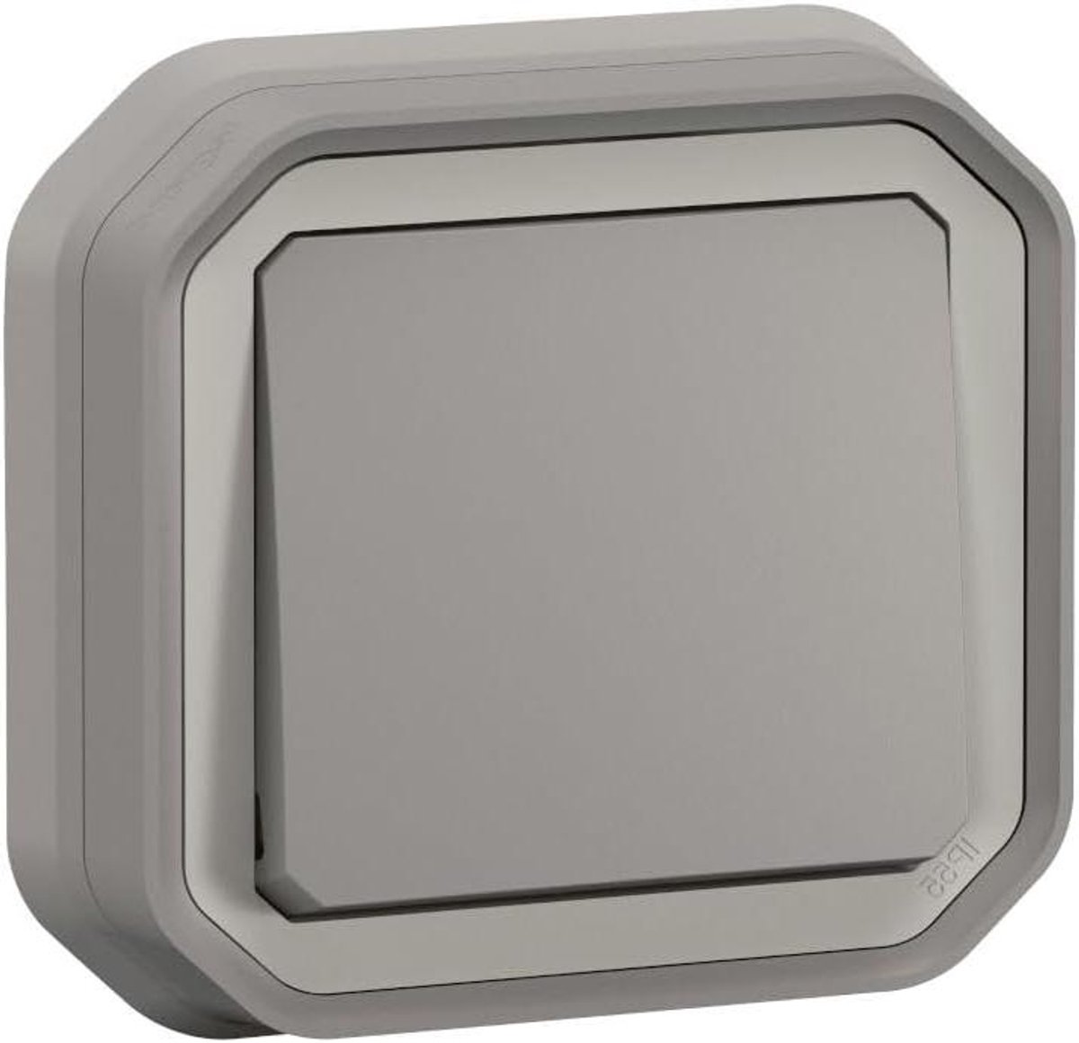 Drukknop - Inbouw Schakelaar - Verlichting Bediening - Zilveren Contacten - 10 x 10 x 10 cm - Grijs
