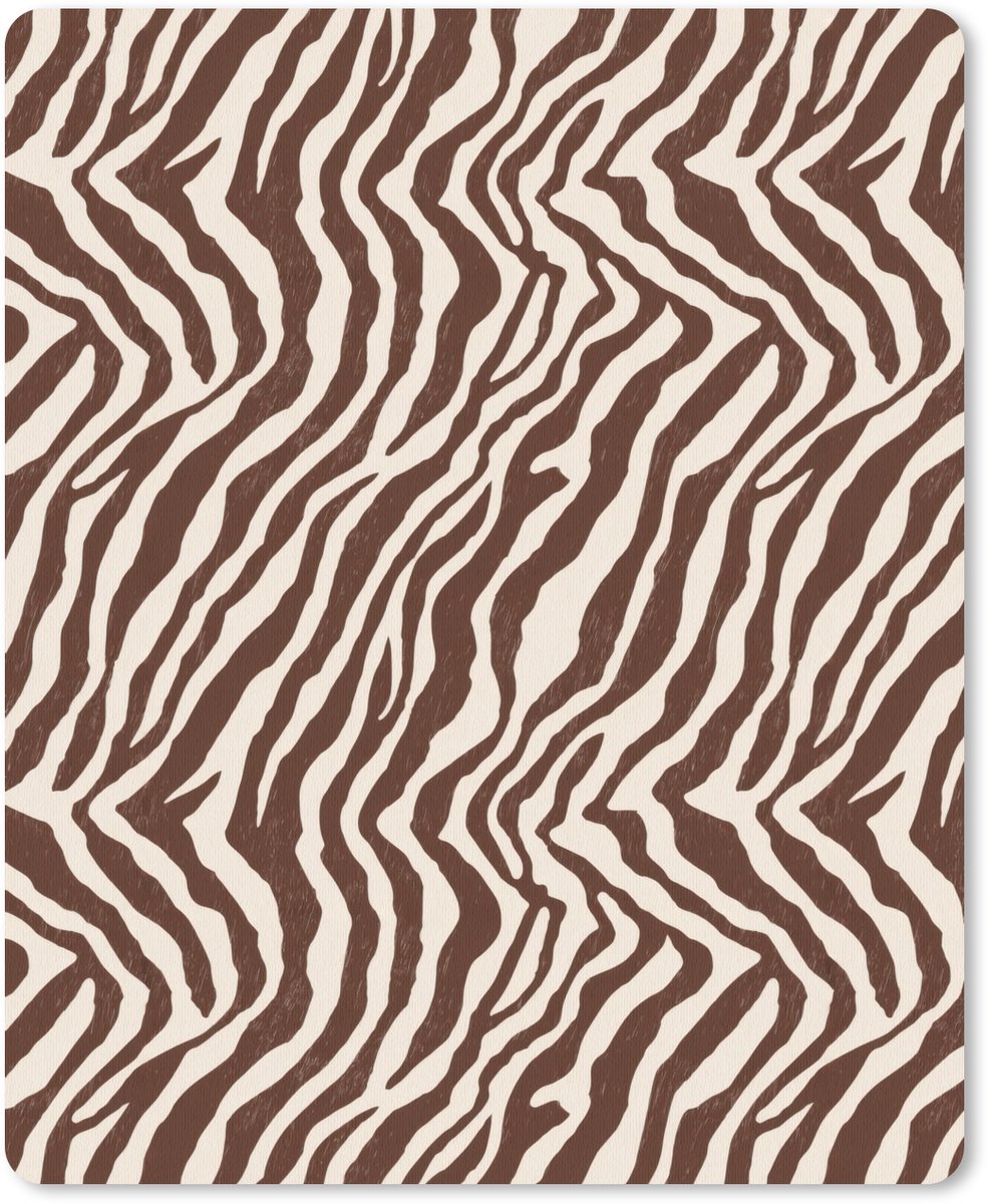 Muismat 12x16 cm - Mousepad Zebra - Patroon - Zwart - Wit - Muismatten