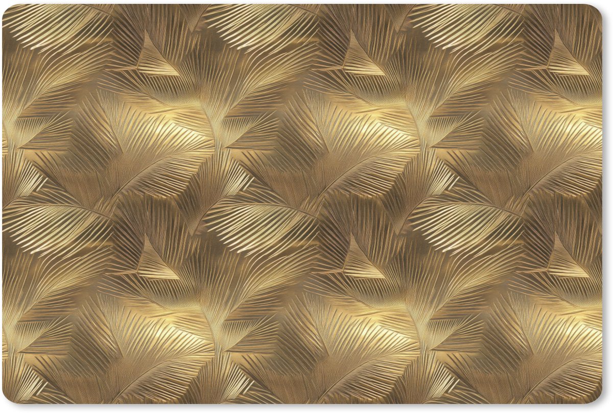 Muismat 13x8 cm - Mousepad Palm - Waaier - Goud - Muismatten