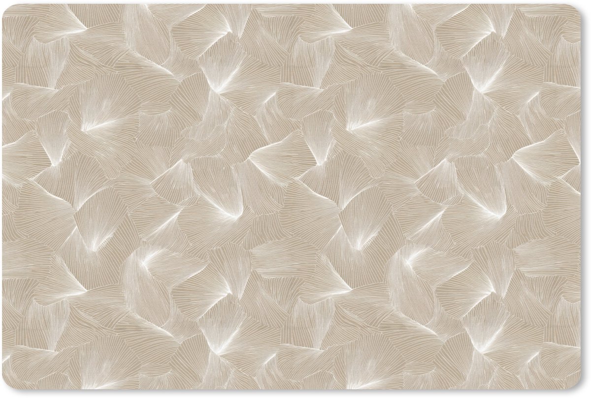 Muismat 13x8 cm - Mousepad Organisch - Textuur - Beige - Muismatten