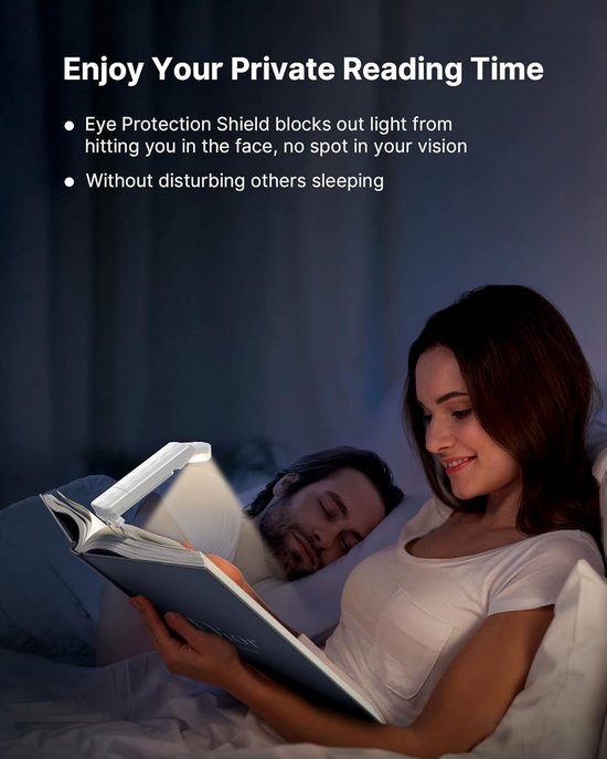 KZQ USB Oplaadbare Boekleeslamp Clip Zacht voor de Ogen met 3 Kleurtemperaturen en 5 Helderheidsniveaus Draagbare LED Boeklamp voor Boekenwurmen en Kinderen van kzq — afbeelding 2