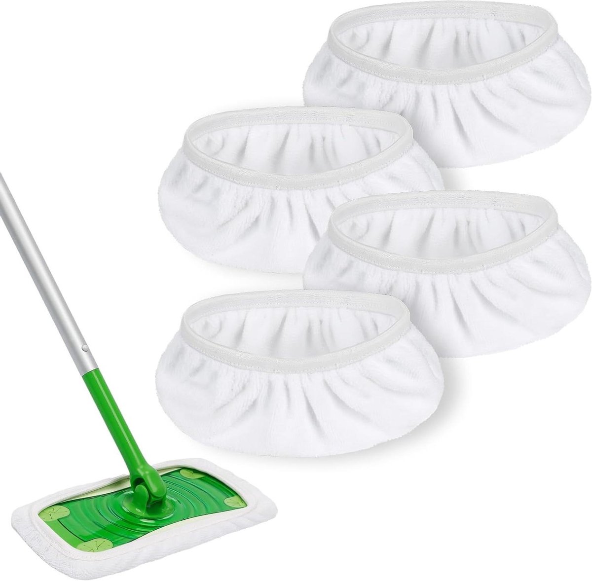 Mop Refill Pads - Dweil Pads - Vloeren Reinigen - Verdikte Fiber - 24 x 20 cm - Wit