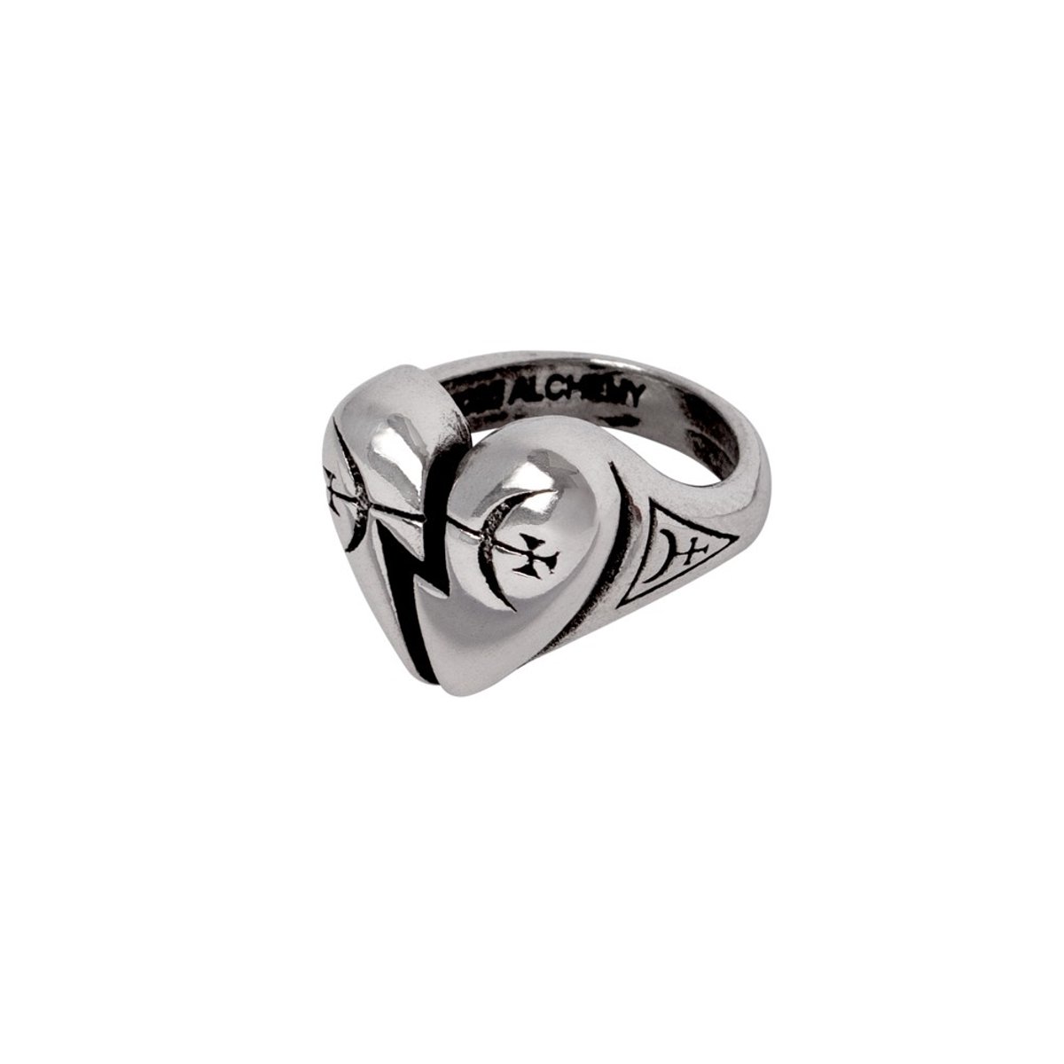 Alchemy - Broken Promise Ring - One size - Zilverkleurig