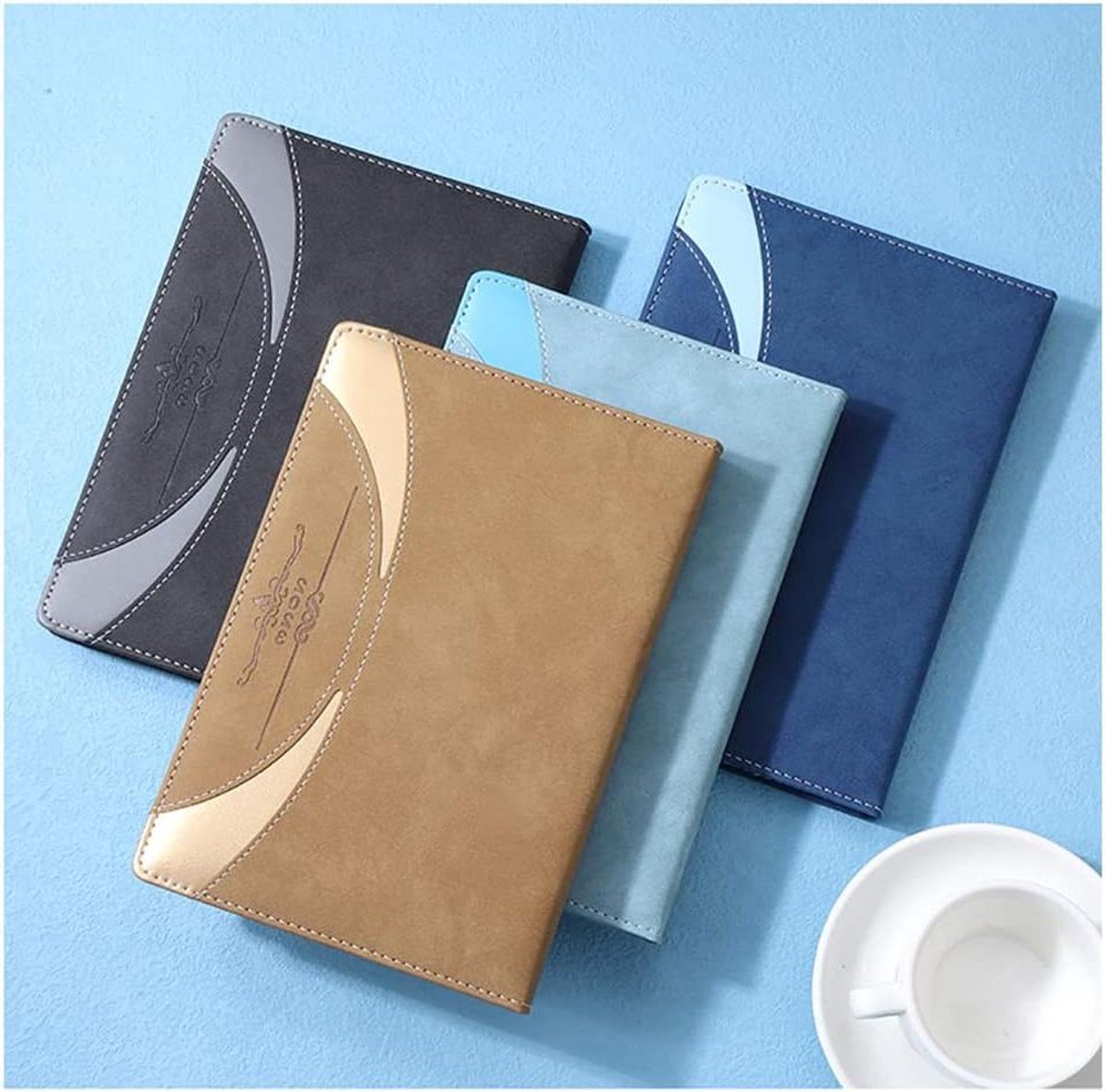 Weekelijkse Dagboekboeken - Planners Agenda - Plannen Maken - Verdikt Papier - A5 2 Stuks - Blauw