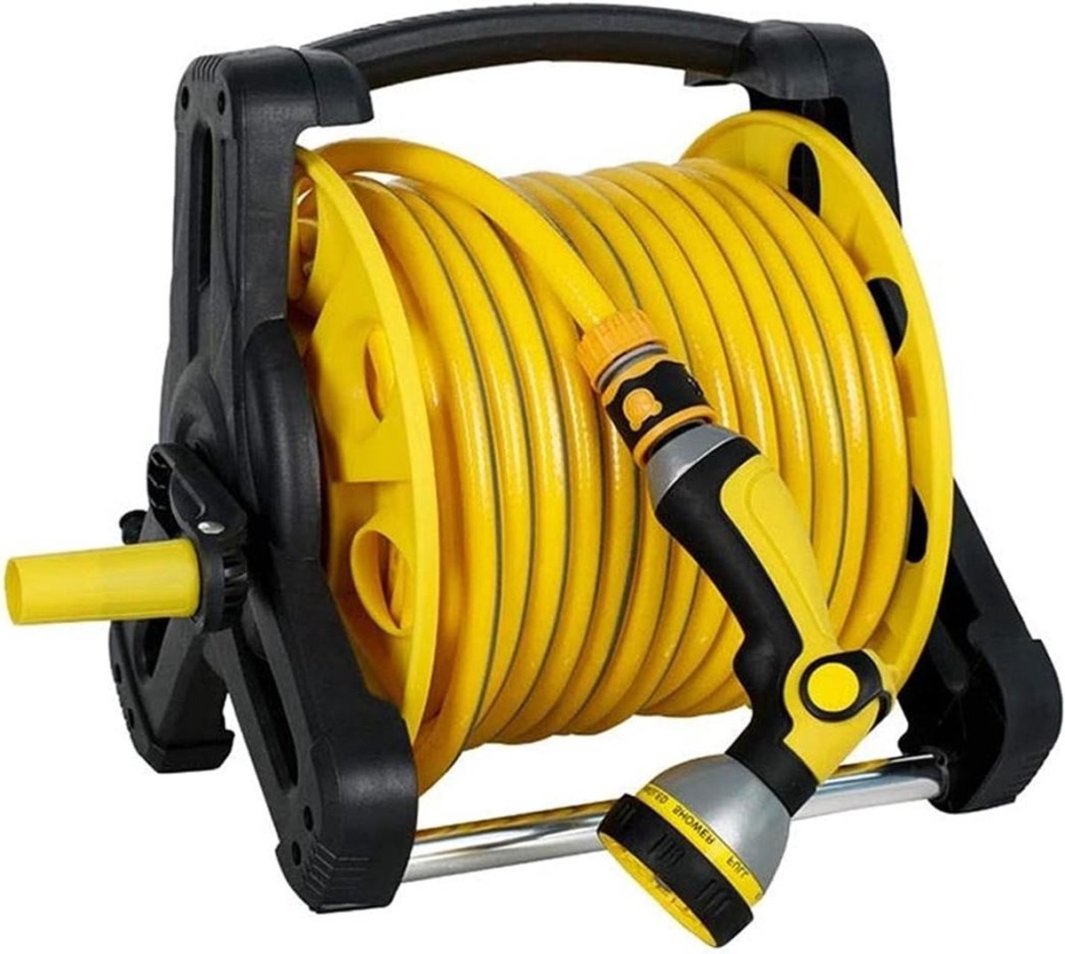 Tuinslang Rollenset - Water sproeier - Planten water geven - Intrekbaar en compact - 20 meter - Groen