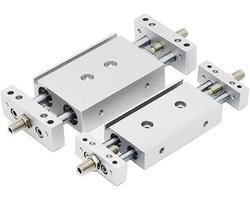 Pneumatische Cilinder - Dubbele As - Automatische Beweging - Verstelbare Schuiftafel - 25 mm Diameter - Metaal