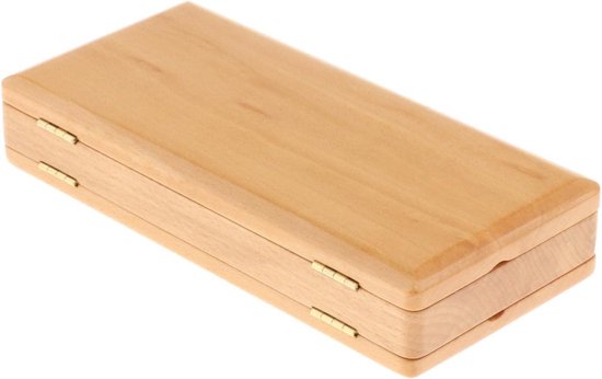 Houten Riet Houder - Opbergkoffer Riet - Riet Beschermen - Ventilatie Gaten - 40 Rietjes - Beige — afbeelding 3