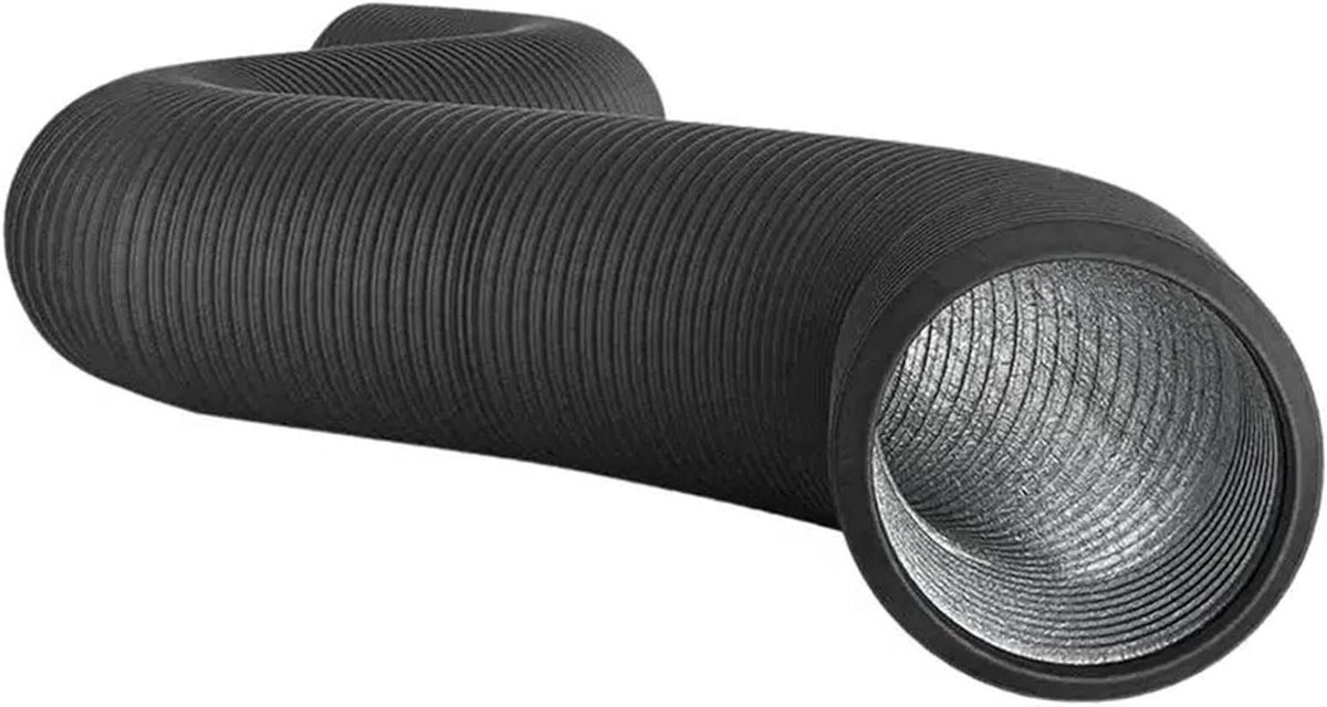 Afvoerslang - Flexibele slang - Ventilatie droger - Meerlaagse bescherming - 150mm x 3.0 m - Grijs