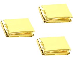 Overlevingsdeken Set - Nooddeken Folie - Buiten Activiteiten - Waterdicht Reflecterend - Medium - Goud