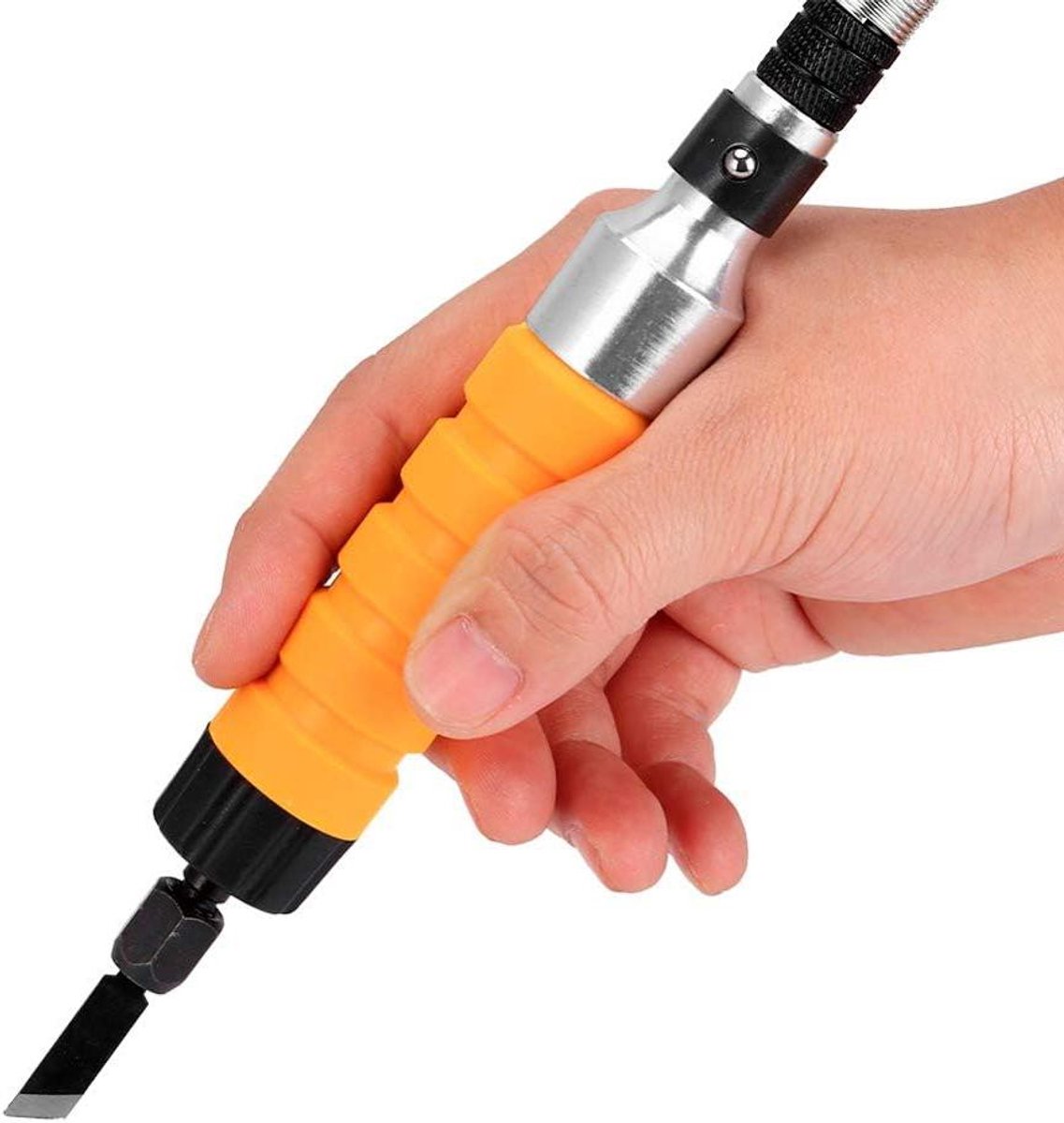 Elektrische Houtsnijset - Graveerbeitel Set - Houtbewerking DIY - Krachtbesparend Snijden - 5 Delig - Zilverkleurig