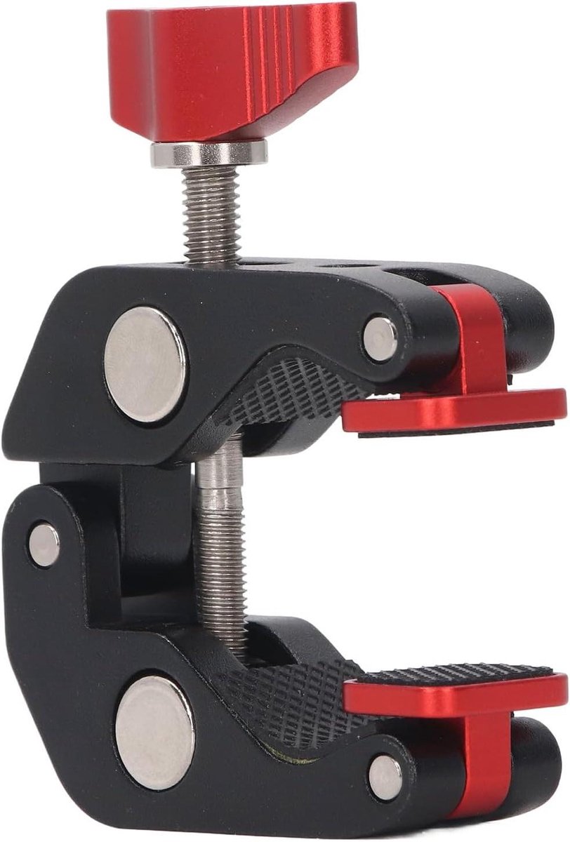 Krab Klem - Camera Klem - Bevestigen Camera Apparatuur - Aluminium Legering - 1/4 3/8 Schroefgaten - Rood