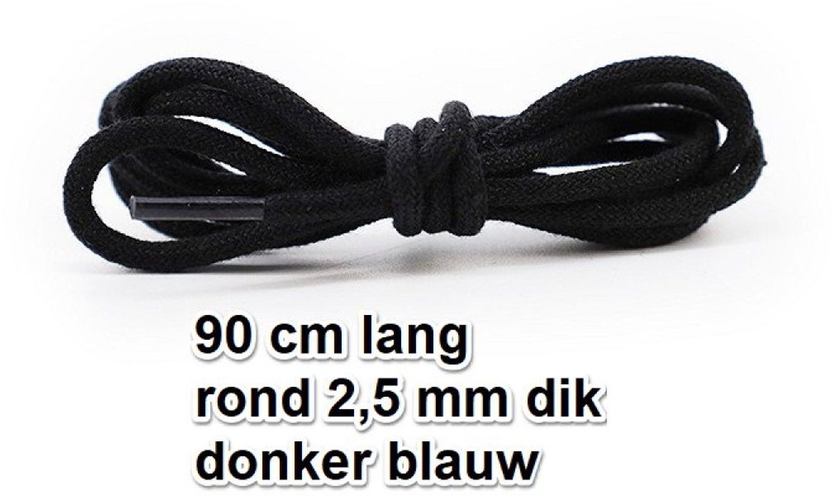 Bergal Shoelaces - blauw donker - 90 cm - maat STUK