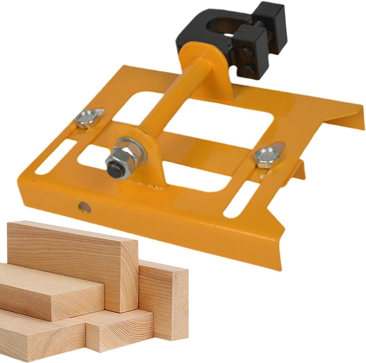 Kettingzaag Zagen Hulp - Houtbewerking Accessoire - Verticaal Hout Snijden - Verminderde Vermoeidheid - 35x35x10 cm - Zwart