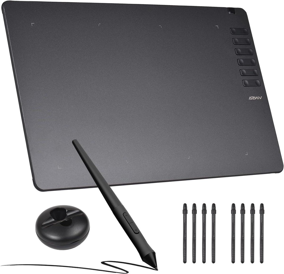 Grafisch Tekentablet - Tekentablet Digitizer - Digitaal Tekenen - 8192 Drukgevoeligheid - 250x156mm - Zwart