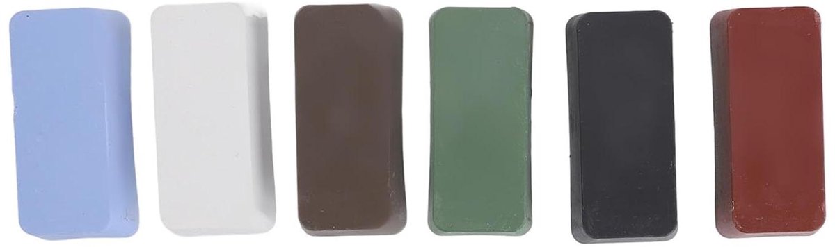 Metalen Polijstset - Polijstpasta Set - Metaal Glanzend Maken - 6 Delige Set - 22cm Pakket - Multicolor