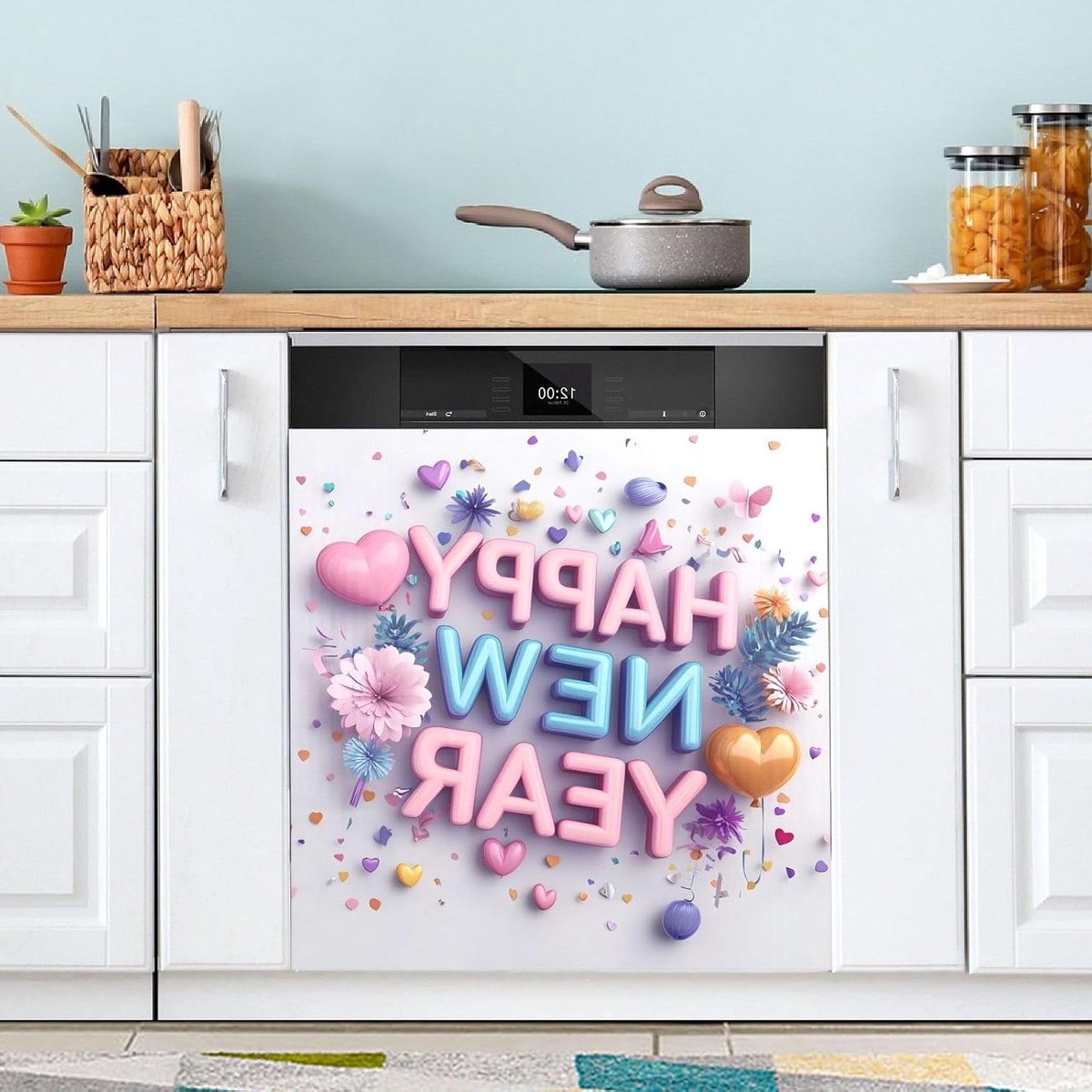 Magnetische Vaatwasserhoes Keuken Decoratie Keuken Opfrissen Universele Compatibiliteit 58 x 66 cm Thema