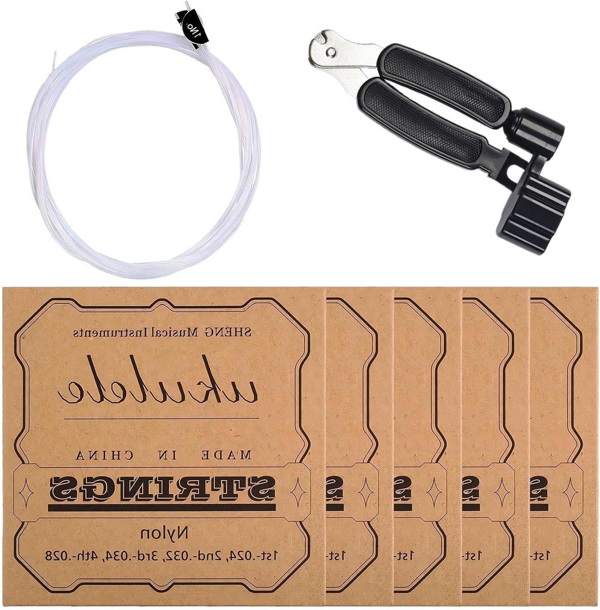 Ukelele Snaren Sets - Nylon Accessoires - Muziek Maken - Universele Pasvorm - 5 Sets - Nylon