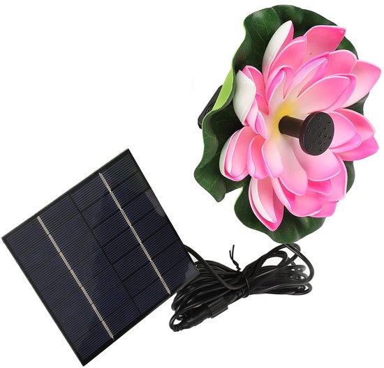 Zonne Waterpomp - Vijverpomp fontein - Tuin decoratie - Drijvend lotusontwerp - 1.4W - Groen — afbeelding 4