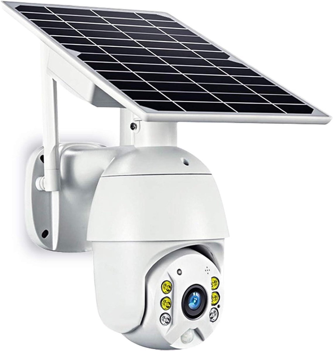Bewakingscamera Buiten - IP Camera - Veiligheid Thuis - Zonne-energie Aangedreven - 1080p HD - Wit