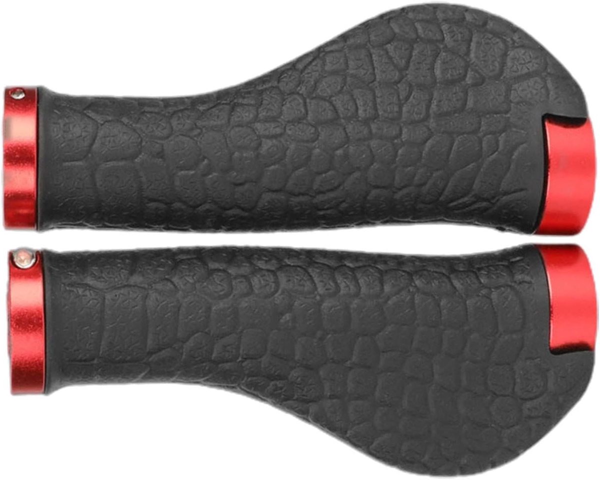 Fiets handgrepen - Stuur grips - Comfortabel fietsen - Ergonomisch ontwerp - Standaard maat - Rood