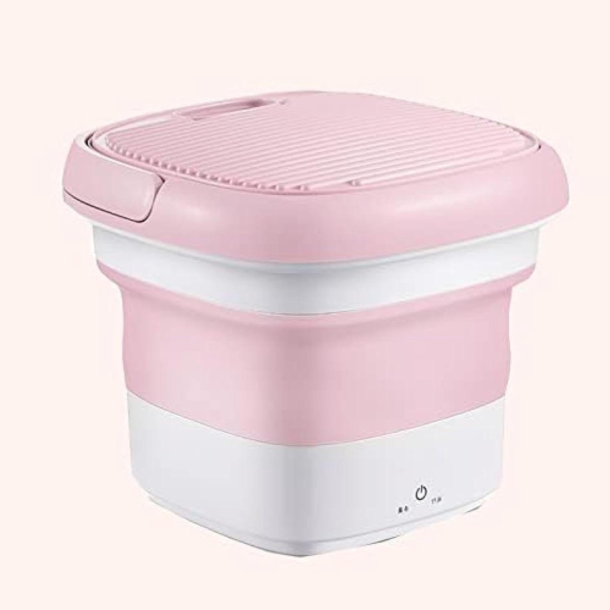 Opvouwbare Mini Wasmachine Compacte Wasmachine Reizen Kamperen Ultrasone Turbine Technologie 0.8 kg Capaciteit Roze