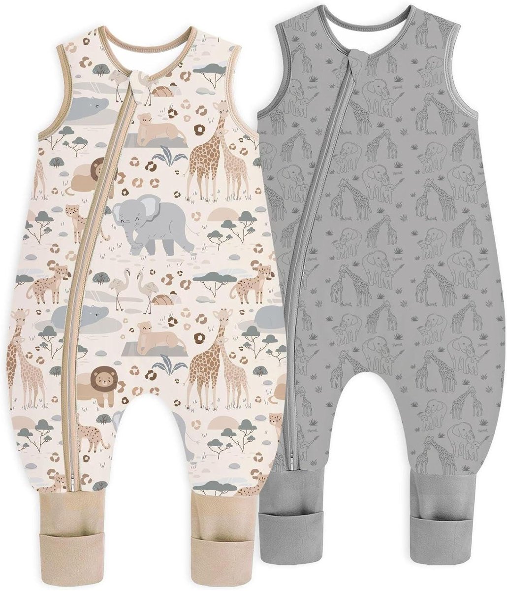 Babyslaapzak met voetjes - Slaapzak met pijpen - Veilig slapen - 15 TOG - 70 cm - Zebra