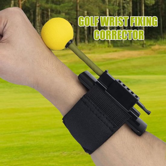 Golf Polsondersteuning - Swing Houding Corrector - Golfvaardigheid Verbeteren - 5-Niveau Lengte Verstelbaar - ca. 7.8x6.5x5cm - Zwart — afbeelding 3