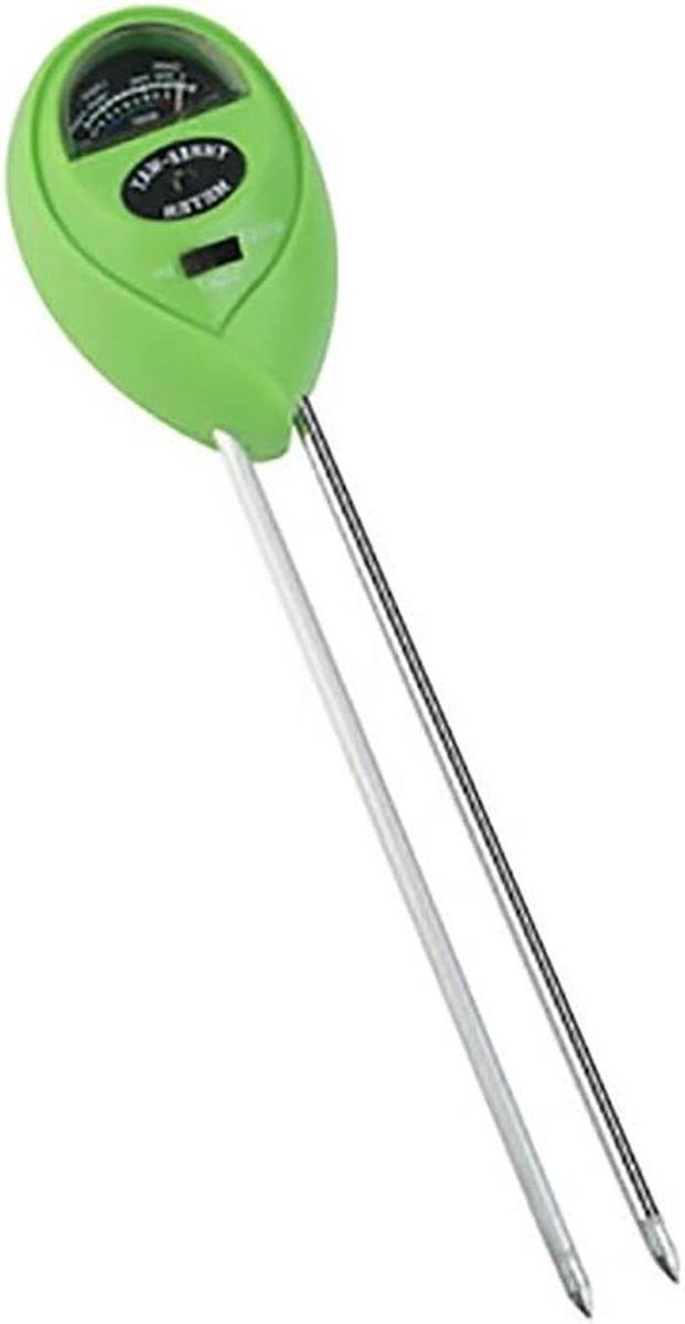 Bodemtester 3-in-1 - PH meter - Plantenverzorging - Precisie meting - 17.5 cm sonde - Groen