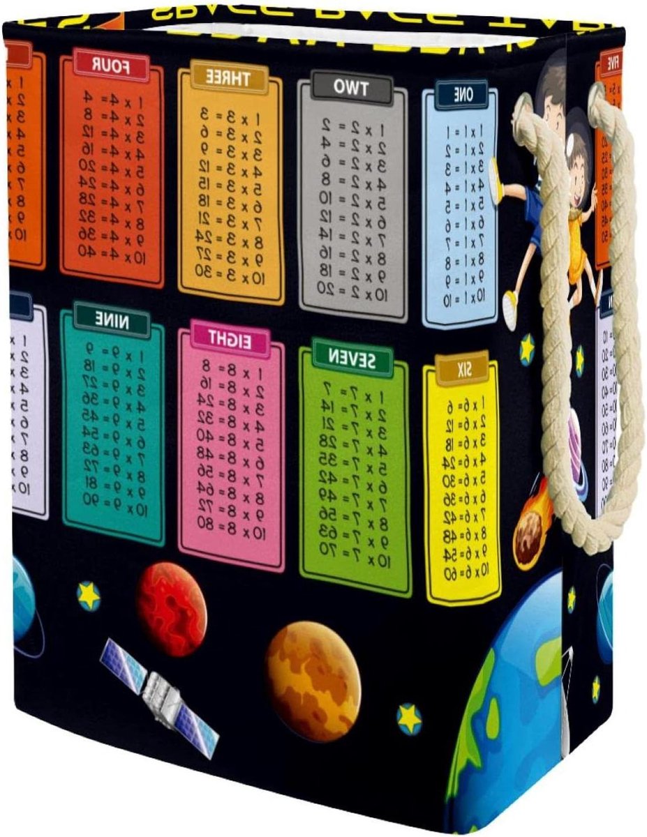 Wasmand Groot Opbergmand Kleding Opbergen Waterdicht Oxford Doek 49x30x40.5 cm Meerkleurig