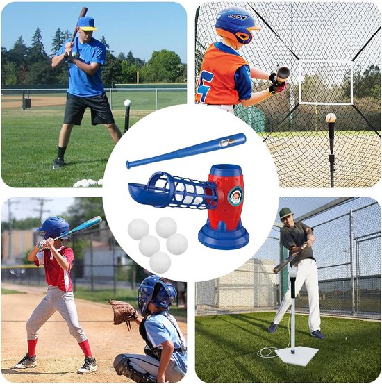 Honkbal slagmachine - Werpmachine set - Oefenen slagvaardigheid - Automatische baluitworp - 5 ballen capaciteit - Elektrisch — afbeelding 4
