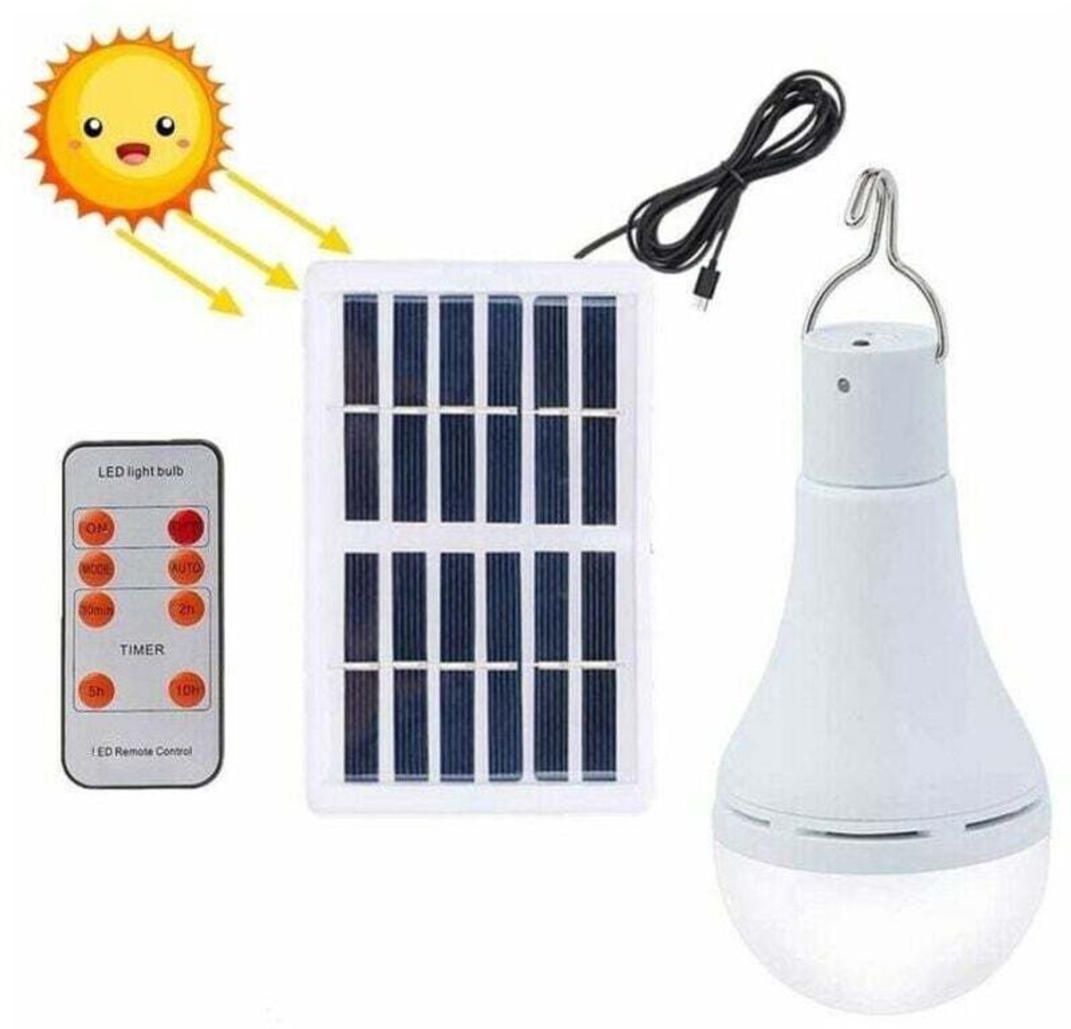 Waterdichte LED-lamp op zonne-energie geschikt voor afstandsbediening en timer, perfectgeschikt voor buitenverlichting, ideaalgeschikt voor tuinen en wandelingen - 9 watt