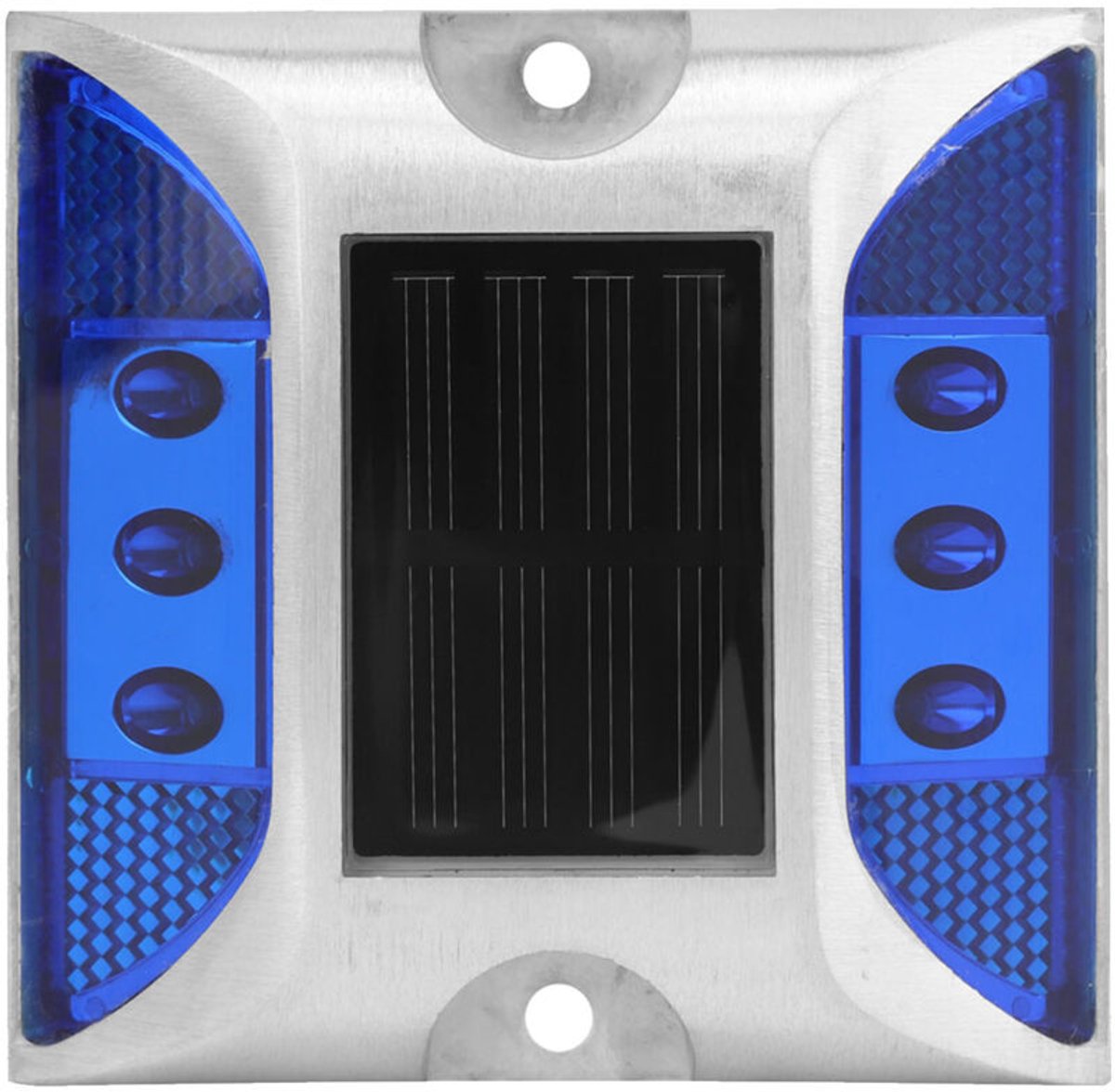 Waterdichte LED-grondlamp op zonne-energie, geschikt voor opritten, wegen en snelwegen (blauw).